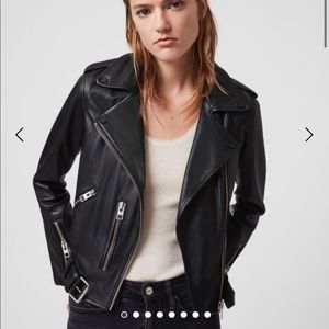 All Saints Balfern Leather Biker Jacket - Black 8